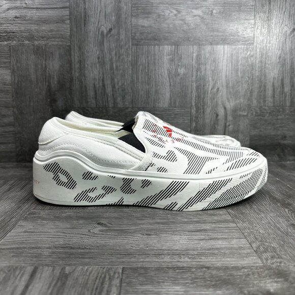 Adidas by Stella McCartney Court Slip On Men's 7/Women's size 8.5 Ivory Shoes - Picture 1 of 8